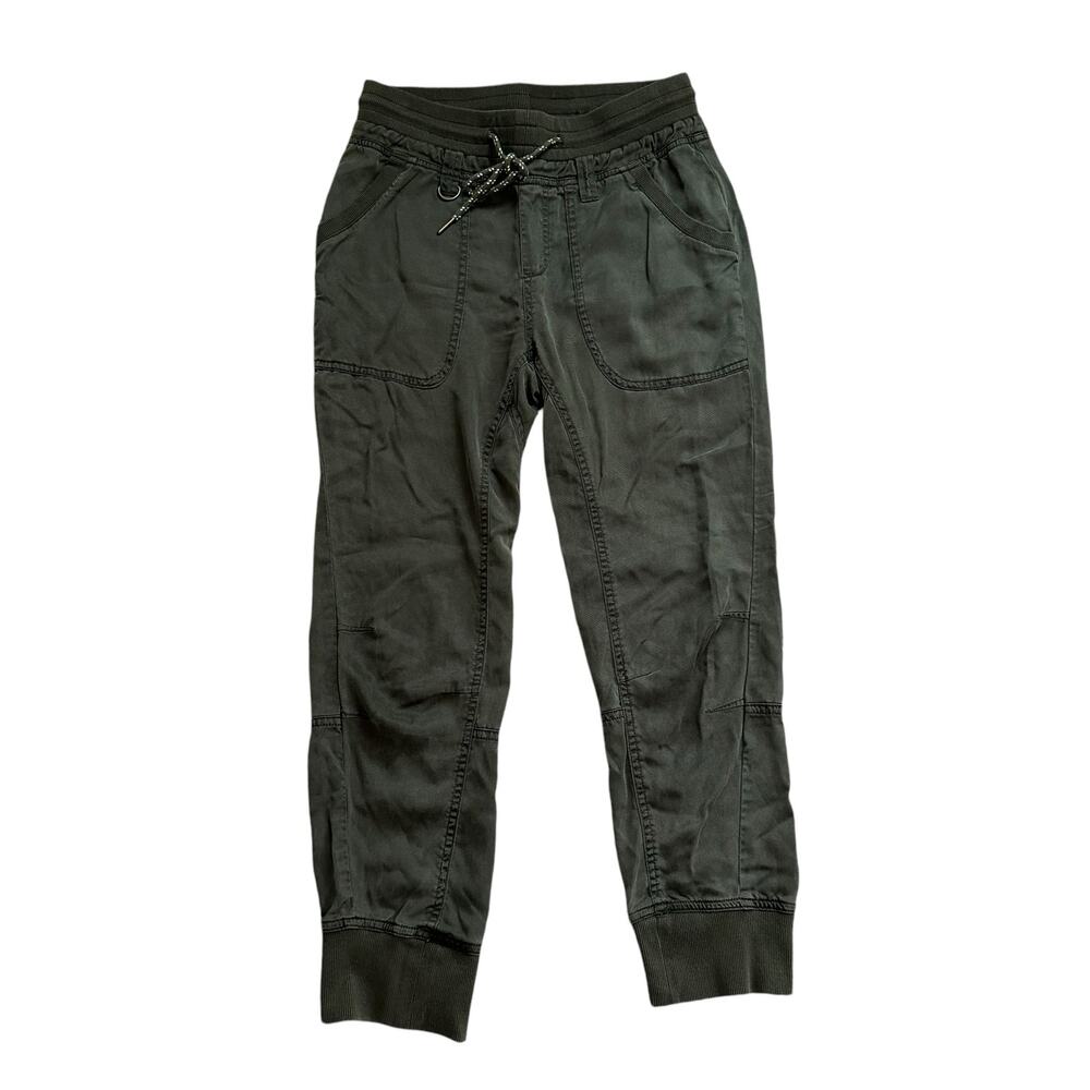 Pilcro Anthropologie army green cargo jogger pants size XS